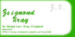 zsigmond uray business card